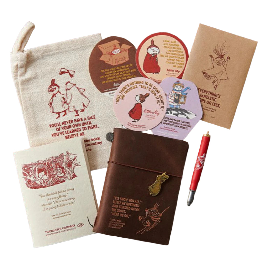 Traveler's Company Passport Notebook Boxed Set, Moomin - Brown