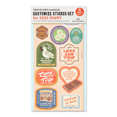 Traveler's Notebook 2025 Diary Customized Sticker Set