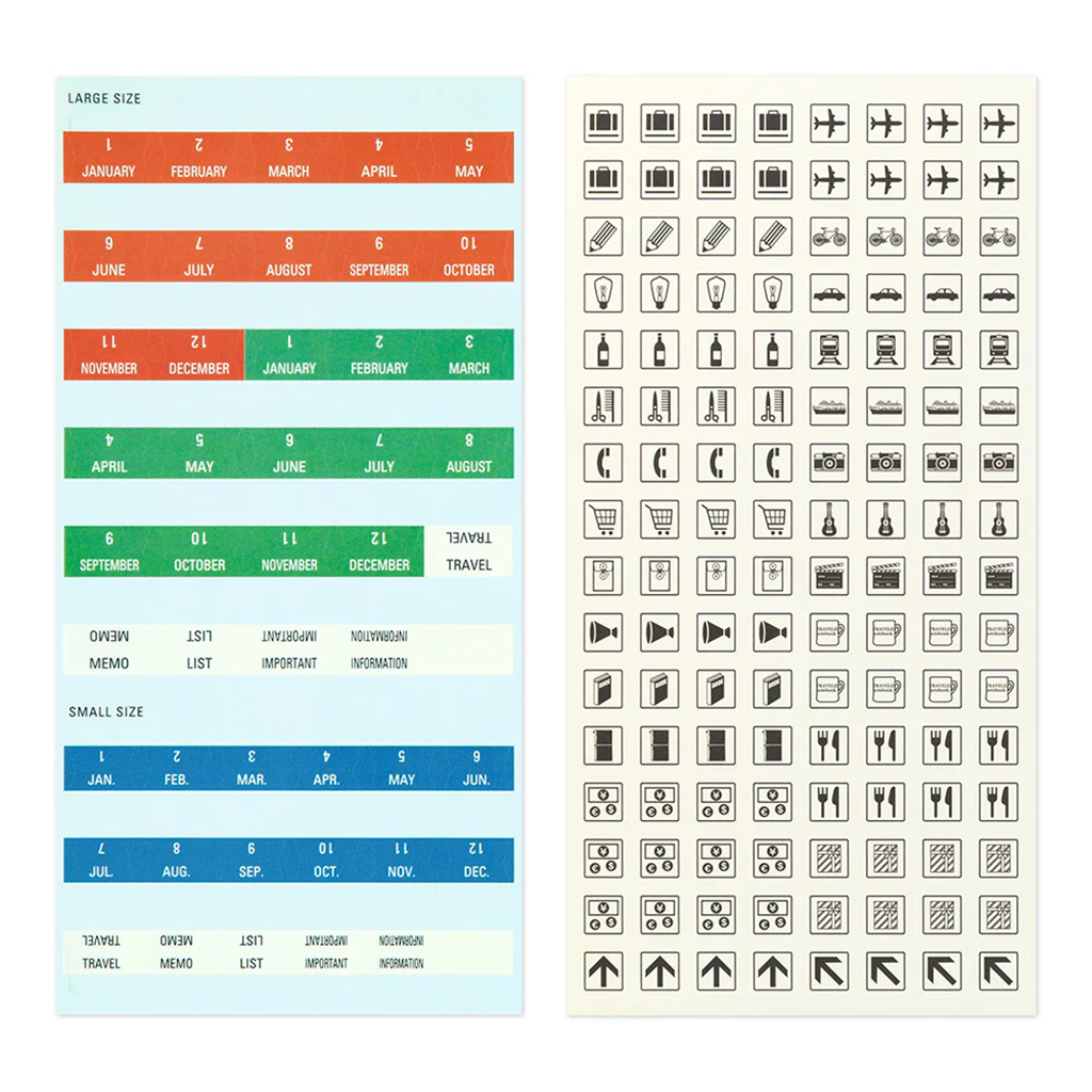 Ensemble d’autocollants personnalisés Traveler’s Notebook 2024 | ARCHIVÉ