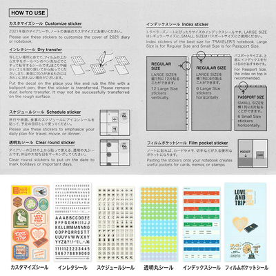 Ensemble d’autocollants personnalisés Traveler’s Notebook 2024 | ARCHIVÉ