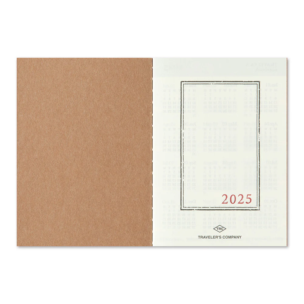 Traveler's Notebook 2025 Diary Monthly Calendar, Passport Size