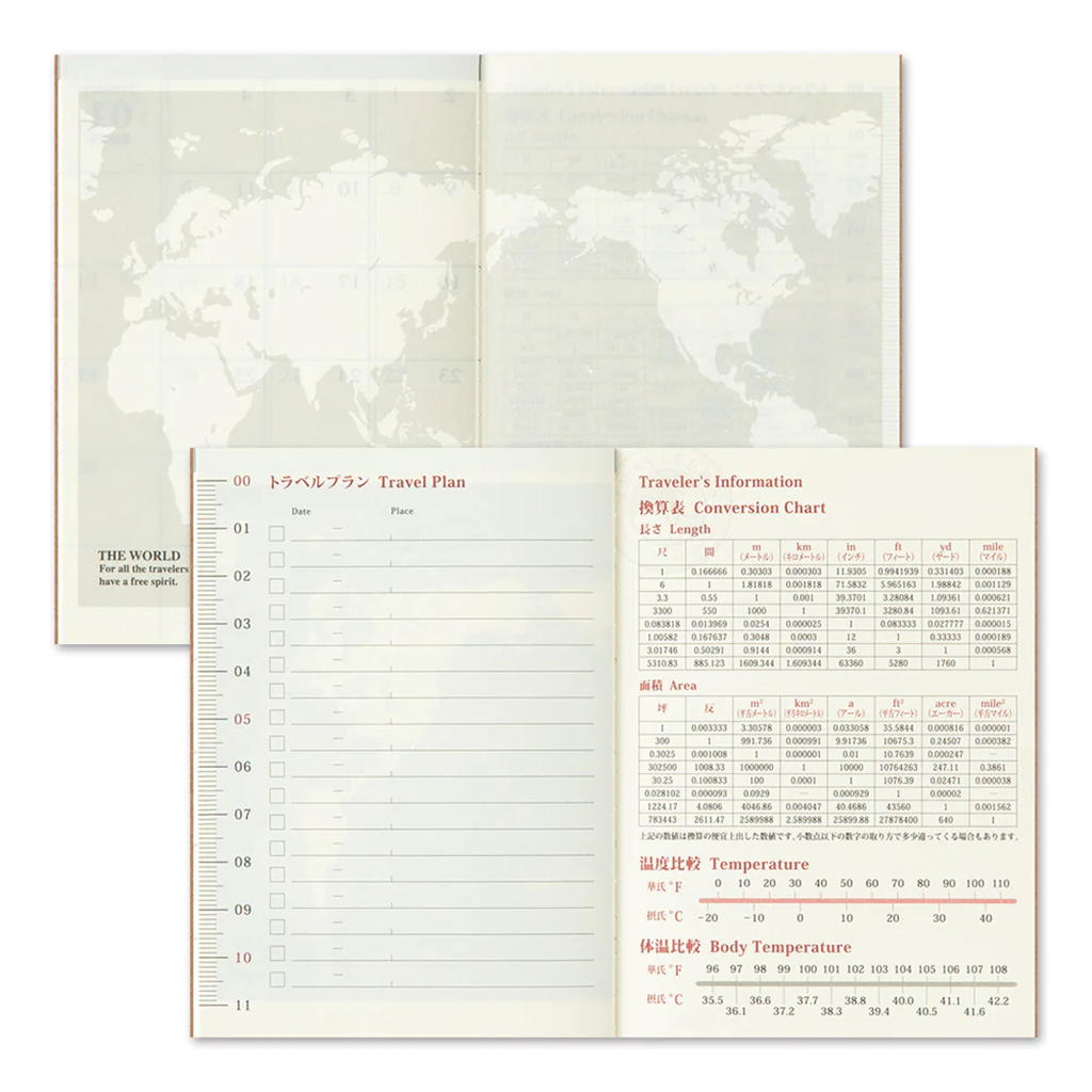 Traveler's Notebook 2025 Diary Monthly Calendar, Passport Size