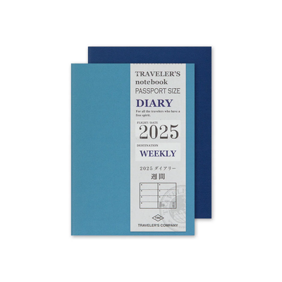 Traveler's Notebook 2025 Diary Weekly Calendar, Passport Size