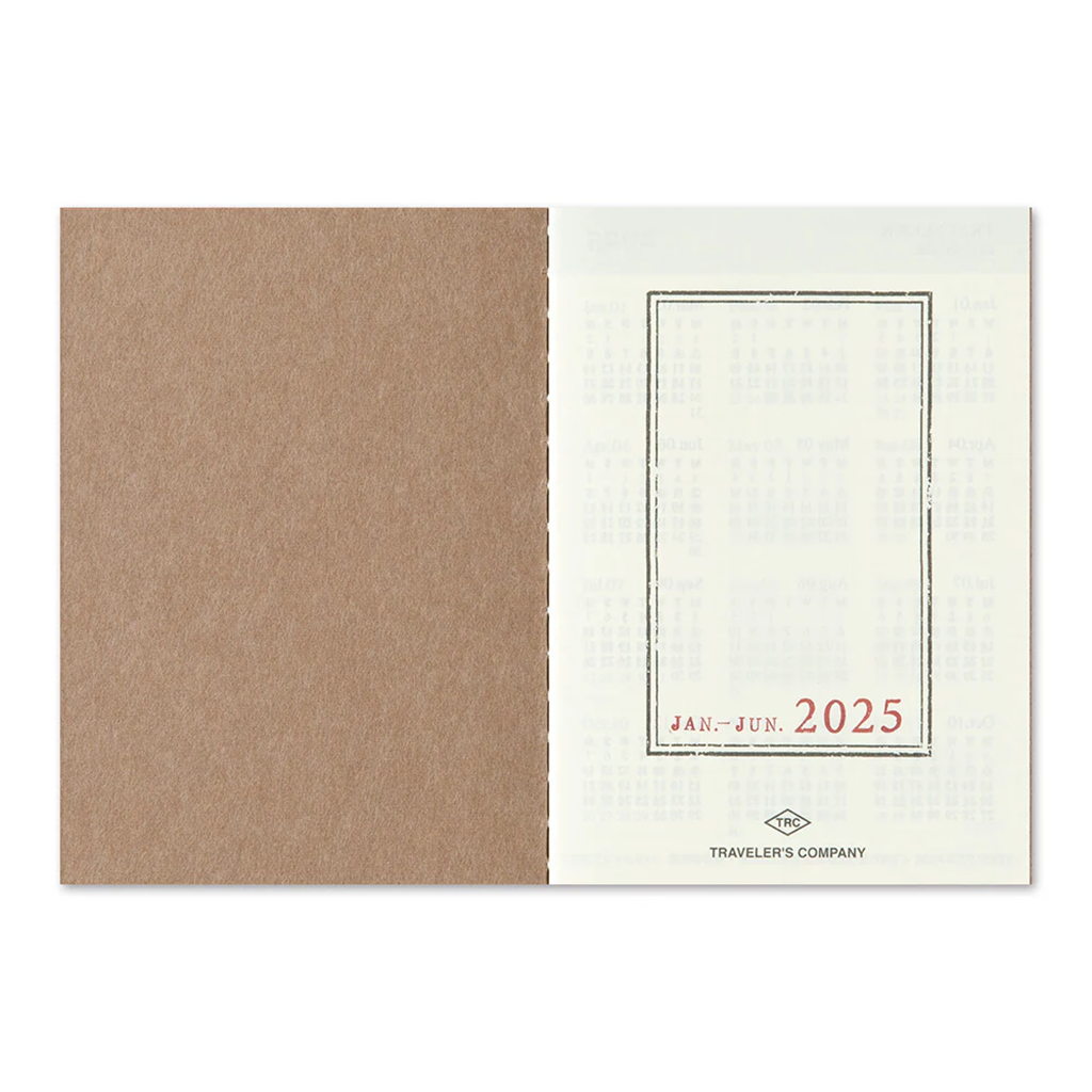 Traveler's Notebook 2025 Diary Weekly Calendar, Passport Size