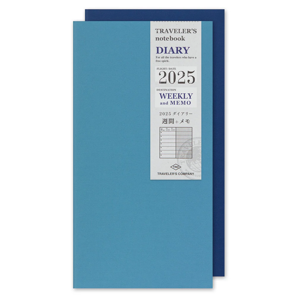 Traveler's Notebook 2025 Diary Weekly + Memo, Regular Size