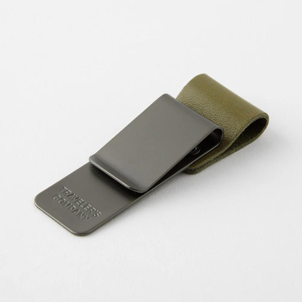 Accessoire pour carnet de voyage 016, porte-stylo olive