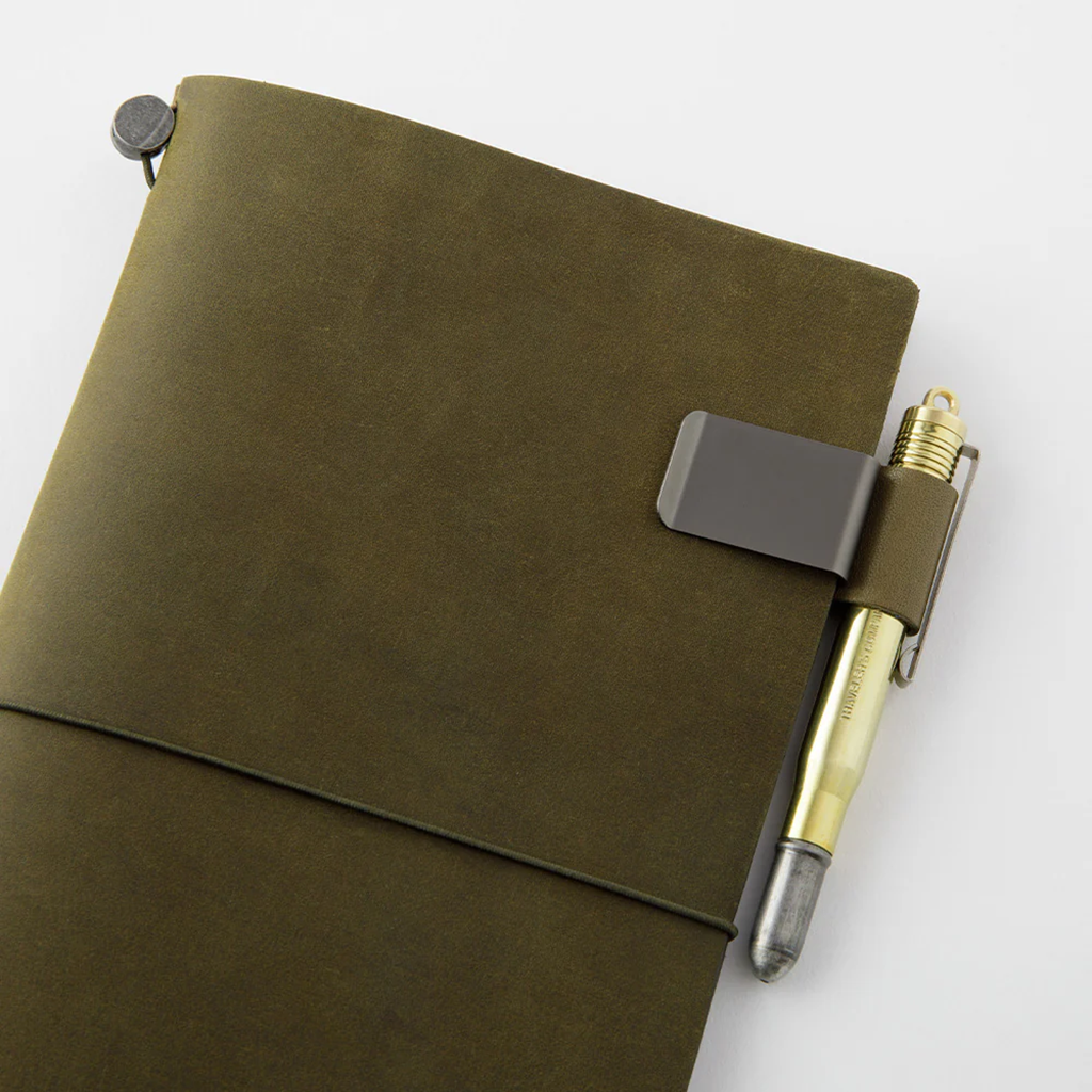 Accessoire pour carnet de voyage 016, porte-stylo olive