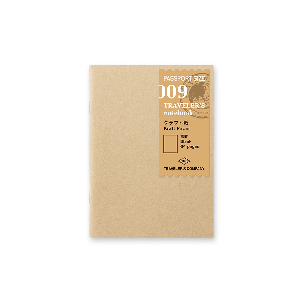 Traveler's Notebook Passport Refill 009, Kraft Paper Notebook