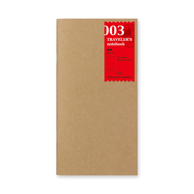 Cuaderno de Viajero Recambio Regular 003, En Blanco