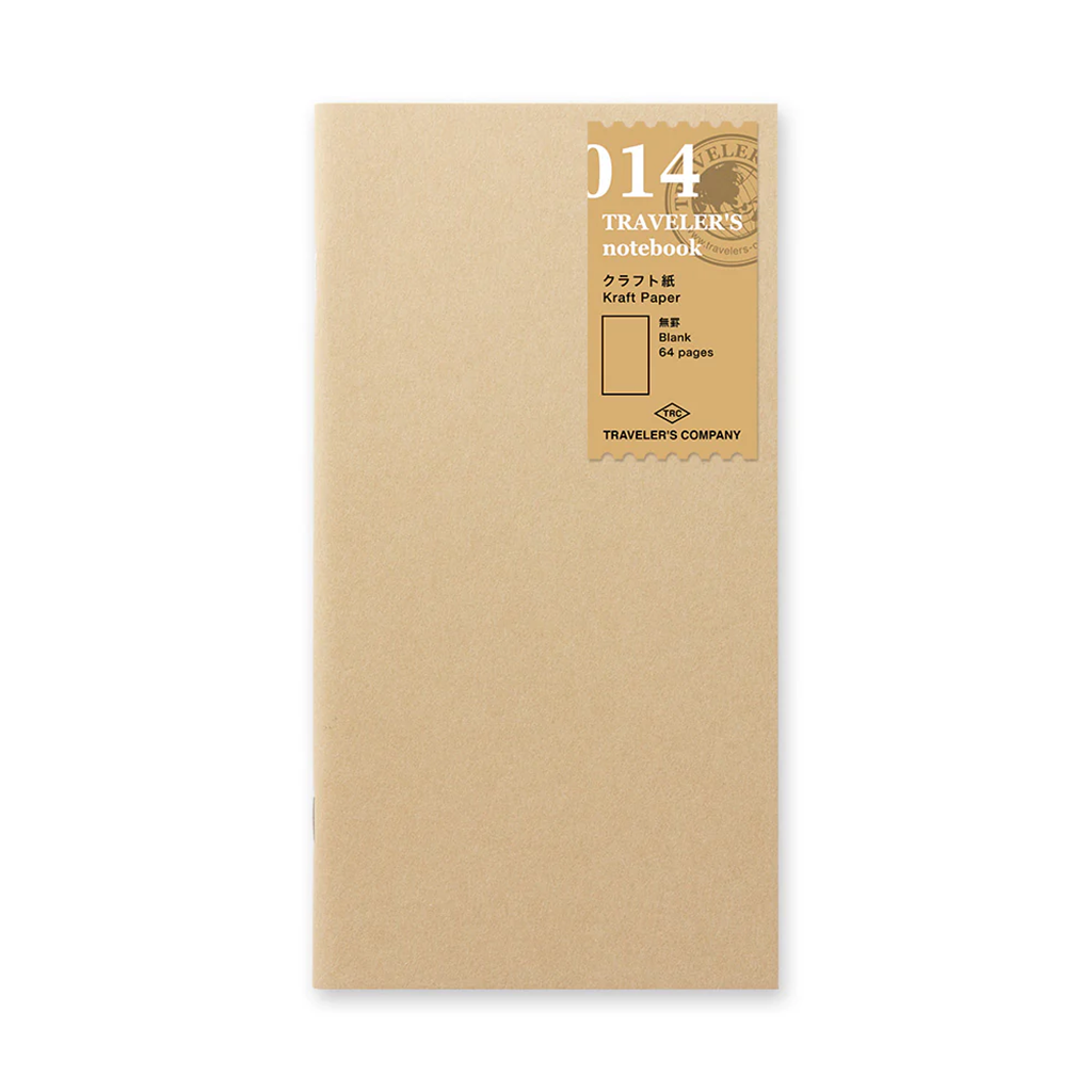 Traveler's Notebook Regular Refill 014, Kraft Paper Notebook