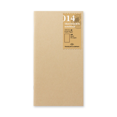 Traveler's Notebook Regular Refill 014, Kraft Paper Notebook