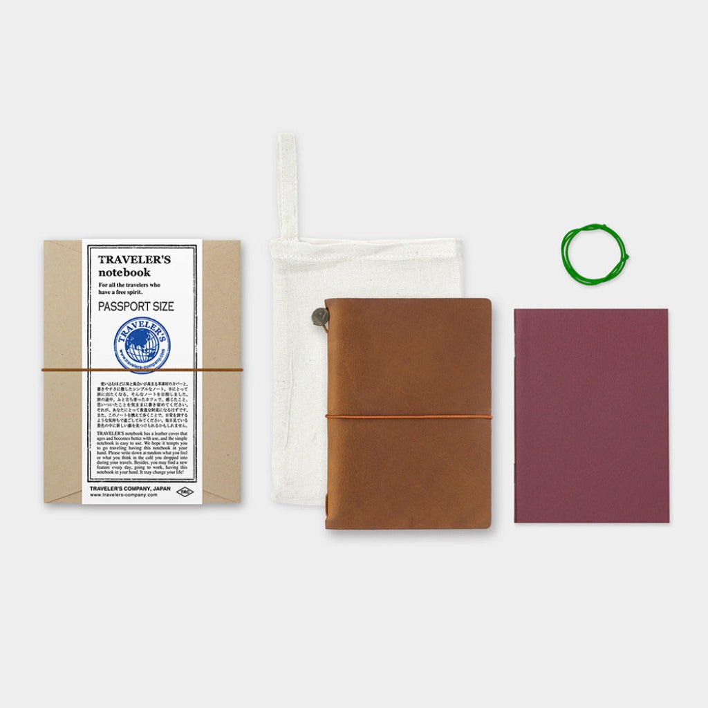 Traveler's Notebook Starter Kit, Passport Size, Camel