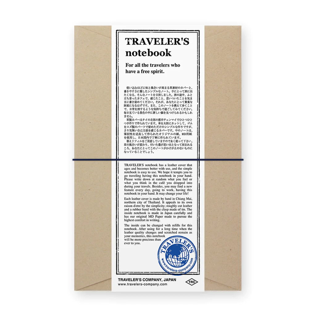 Traveler's Notebook Starter Kit, Regular Size, Blue
