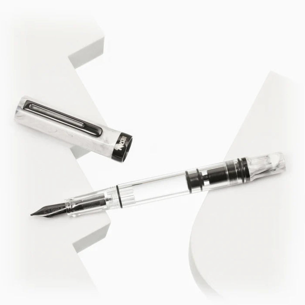TWSBI ECO Fountain Pen, Carrara w/ Onyx