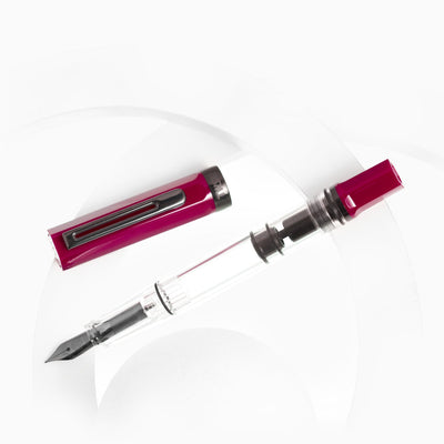 Fountain pen nib and clip on a white background