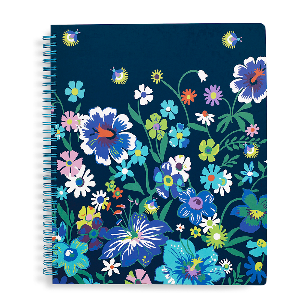 Vera Bradley Notebook w/ Pocket, Moonlight Gardens