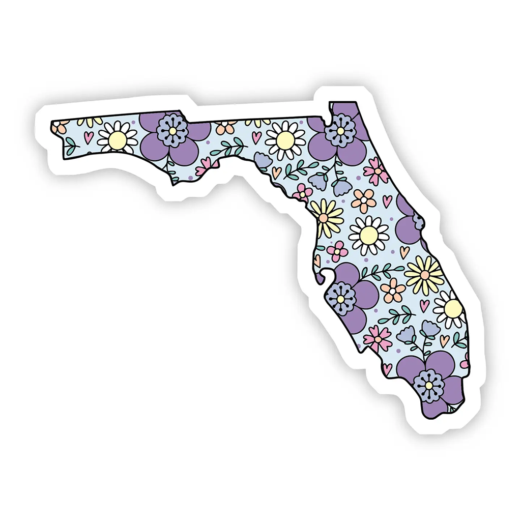 Vinyl Florida Sticker, Floral Pattern