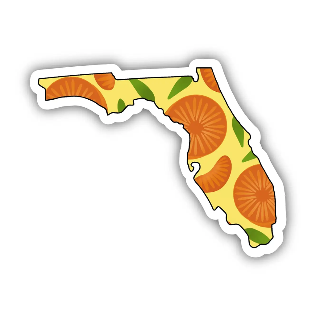 Vinyl Florida Sticker, Orange & Yellow Fruit Sticker