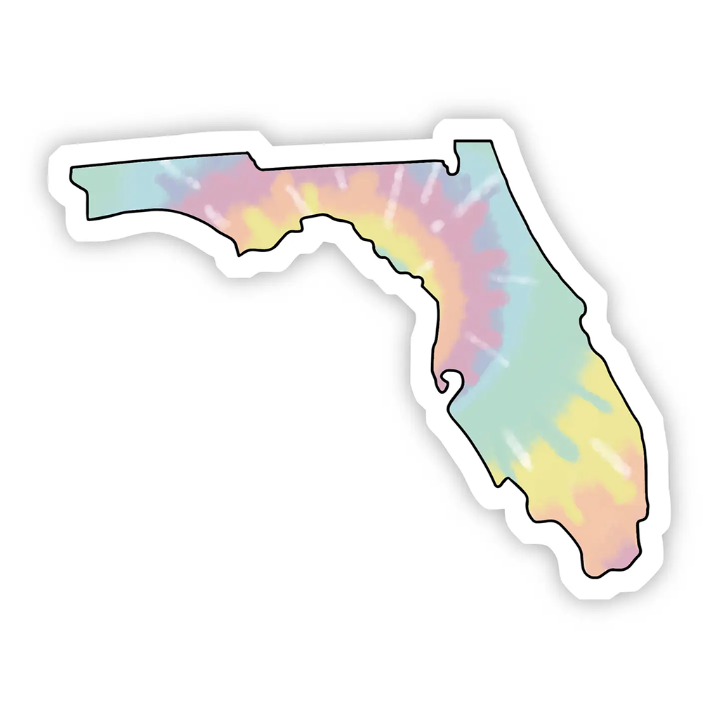 Vinyl Florida Sticker, Tie Dye