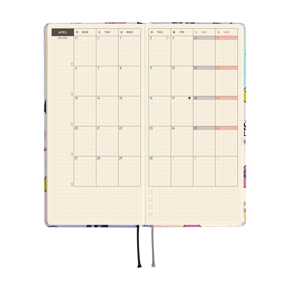 Hobonichi Techo 2026 Weeks - Candy Stripper: Random Dog & Cat (English)