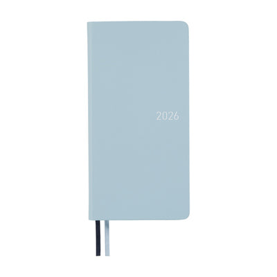 Hobonichi Techo 2026 Weeks - Leather: Snow Blue (English)