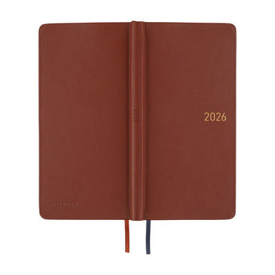 Hobonichi Techo 2026 Weeks - Leather: Wine Brown (English)