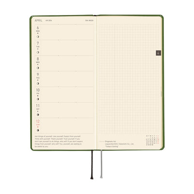 Hobonichi Techo 2026 Weeks - Colors: Antique Green (English)