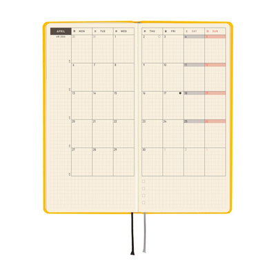 Hobonichi Techo 2026 Weeks - Colors: Full Moon Yellow (English)