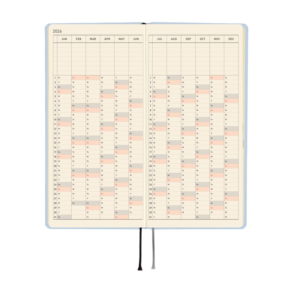 Hobonichi Techo 2026 Weeks - Colors: Sky Mist (English)