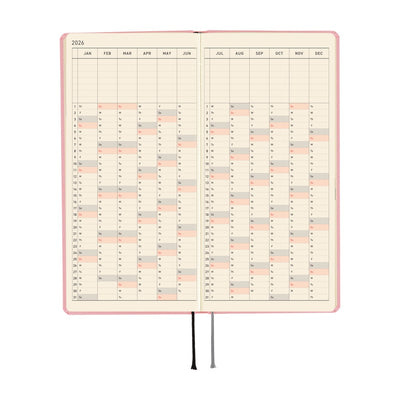 Hobonichi Techo 2026 Weeks - Colors: Strawberry Milk (English)
