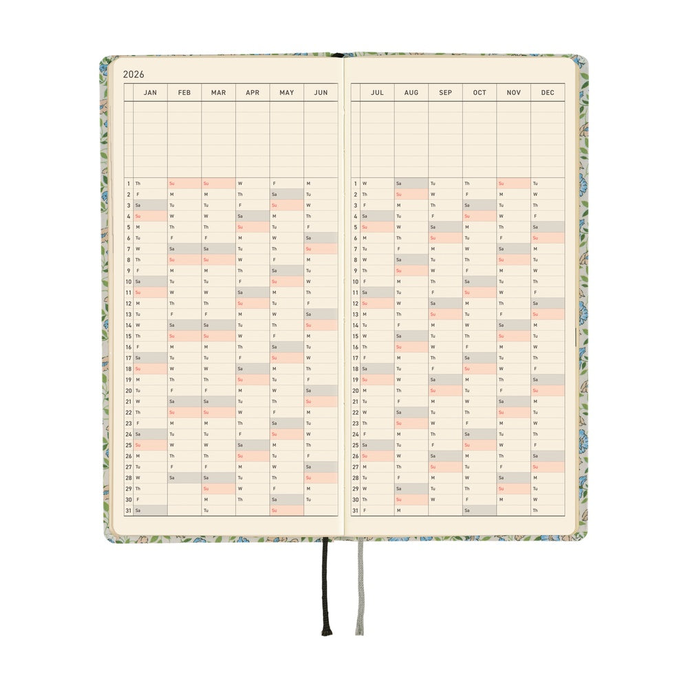 Hobonichi Techo 2026 Weeks - Liberty Fabrics: Sasha Kiora (English)