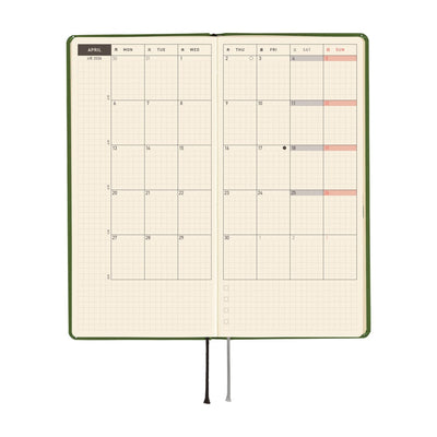 Hobonichi Techo 2026 Weeks - Colors: Antique Green (English)