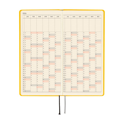 Hobonichi Techo 2026 Weeks MEGA - Colors: Full Moon Yellow (English)
