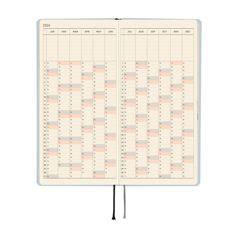 Hobonichi Techo 2026 Weeks MEGA - Colors: Sky Mist (English)