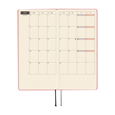 Hobonichi Techo 2026 Weeks MEGA - Colors: Strawberry Milk (English)