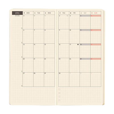 Hobonichi Techo 2026 Weeks MEGA - Sneaker: Tomato Red (English)