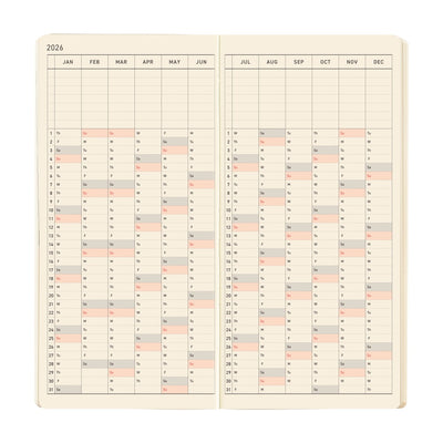 Hobonichi Techo 2026 Weeks MEGA - Sneaker: Tomato Red (English)