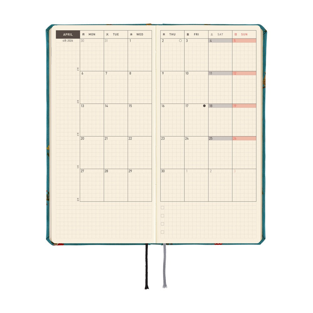 Hobonichi Techo 2026 Weeks - Bow & Tie: In the Forest (English)