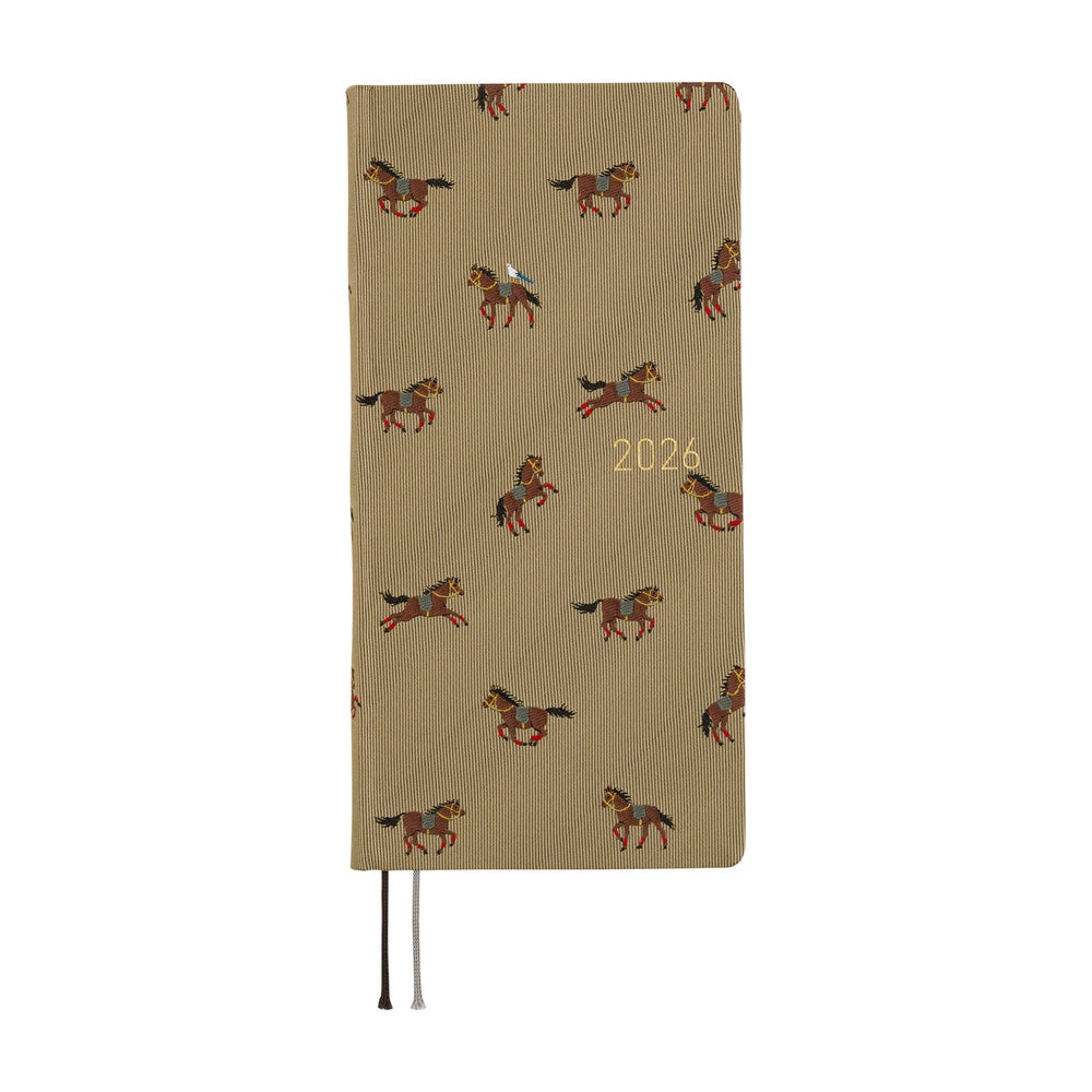 Hobonichi Techo 2026 Weeks - Bow & Tie: Galloping Horses (English)