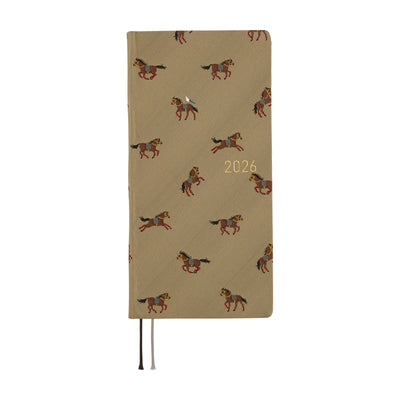 Hobonichi Techo 2026 Weeks - Bow & Tie: Galloping Horses (English)
