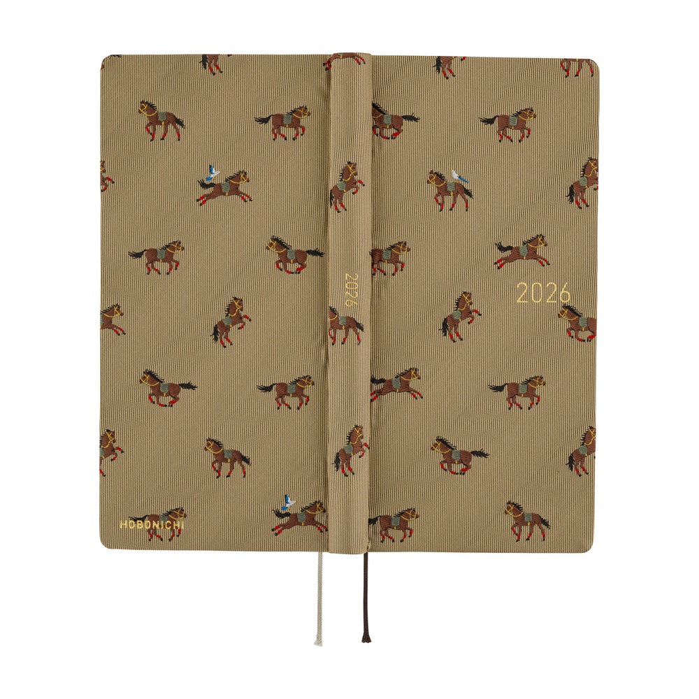 Hobonichi Techo 2026 Weeks - Bow & Tie: Galloping Horses (English)
