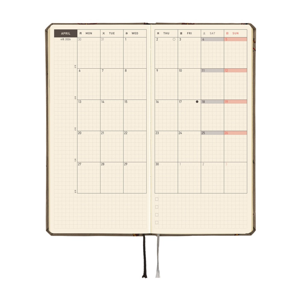 Hobonichi Techo 2026 Weeks - Bow & Tie: Galloping Horses (English)