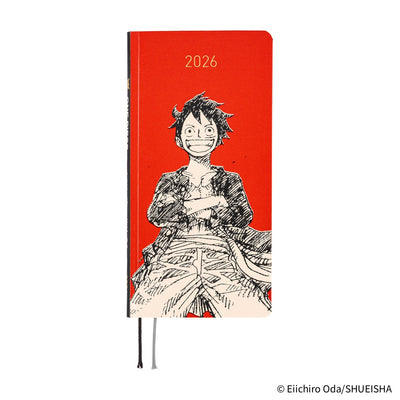 Hobonichi Techo 2026 Weeks - ONE PIECE Magazine: Straw Hat Luffy, Red (English)