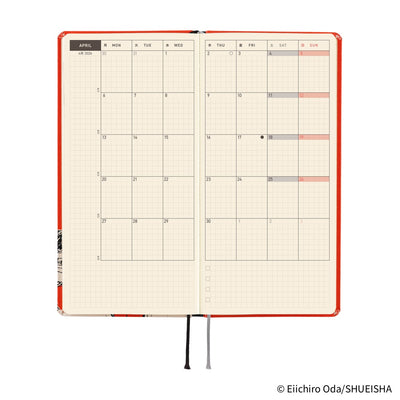 Hobonichi Techo 2026 Weeks - ONE PIECE Magazine: Straw Hat Luffy, Red (English)