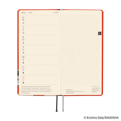 Hobonichi Techo 2026 Weeks - ONE PIECE Magazine: Straw Hat Luffy, Red (English)