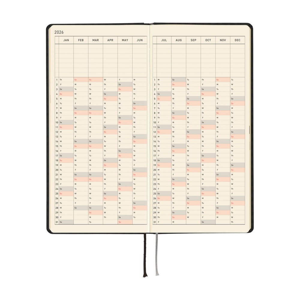Hobonichi Techo 2026 Weeks - Paper Series: Black Gingham (English)