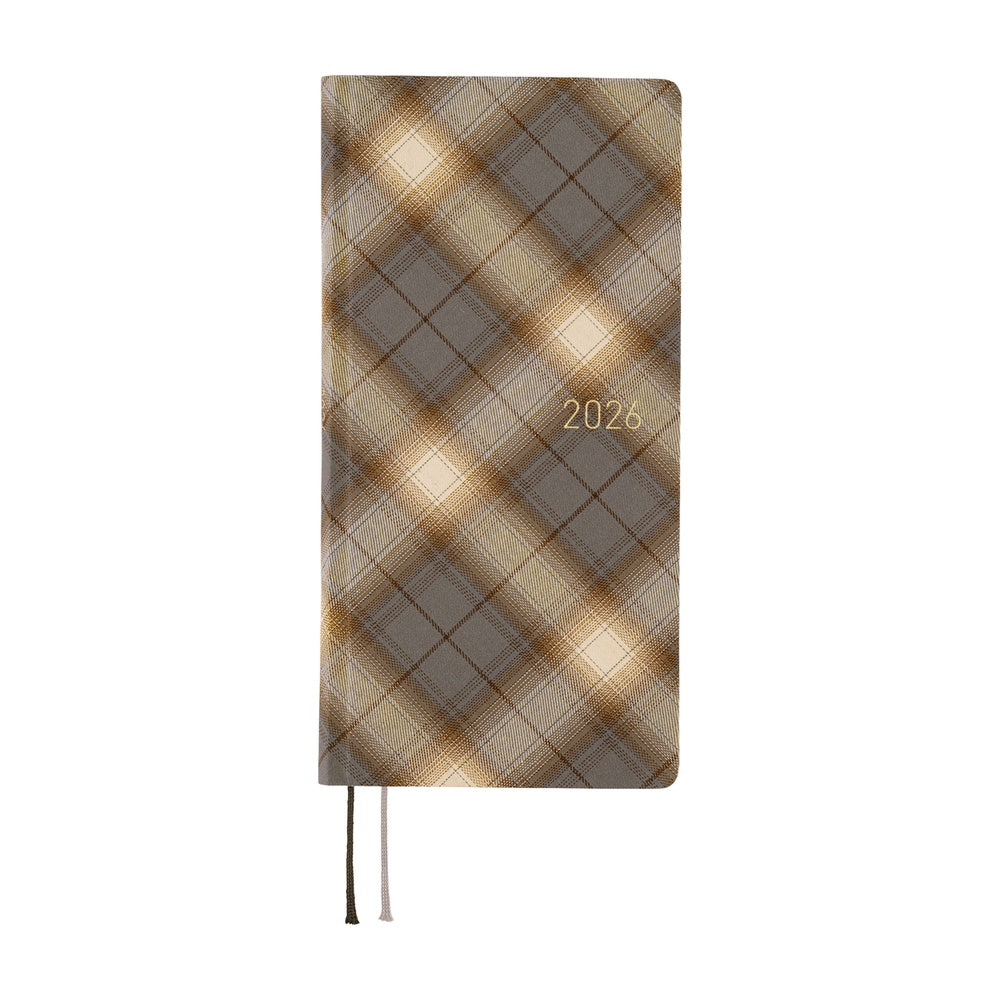 Hobonichi Techo 2026 Weeks - Shirt Fabric: Foggy Plaid (English)