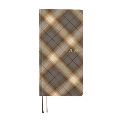 Hobonichi Techo 2026 Weeks - Shirt Fabric: Foggy Plaid (English)