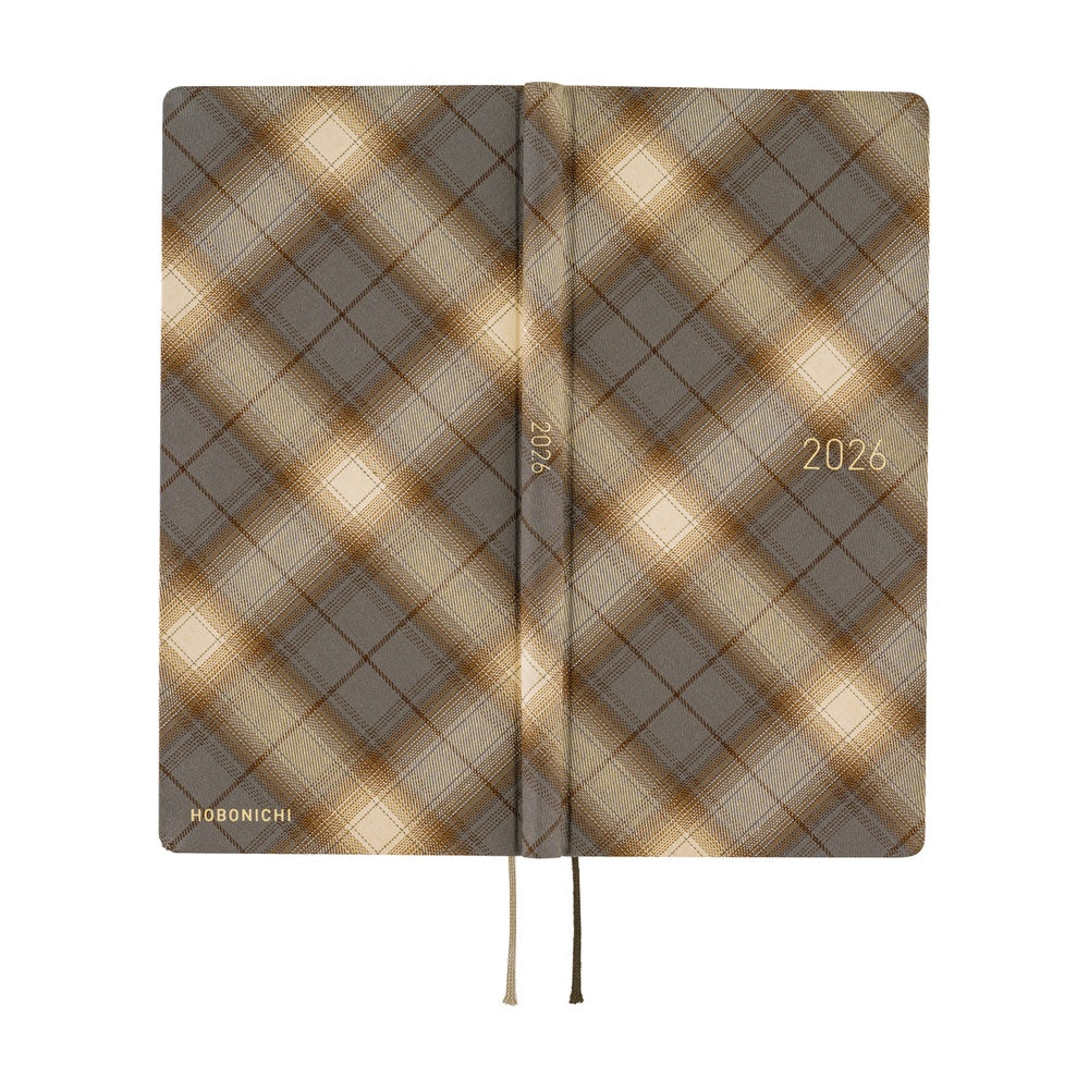 Hobonichi Techo 2026 Weeks - Shirt Fabric: Foggy Plaid (English)