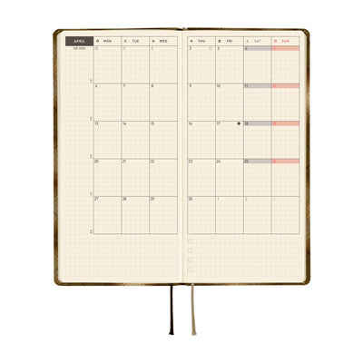 Hobonichi Techo 2026 Weeks - Shirt Fabric: Foggy Plaid (English)